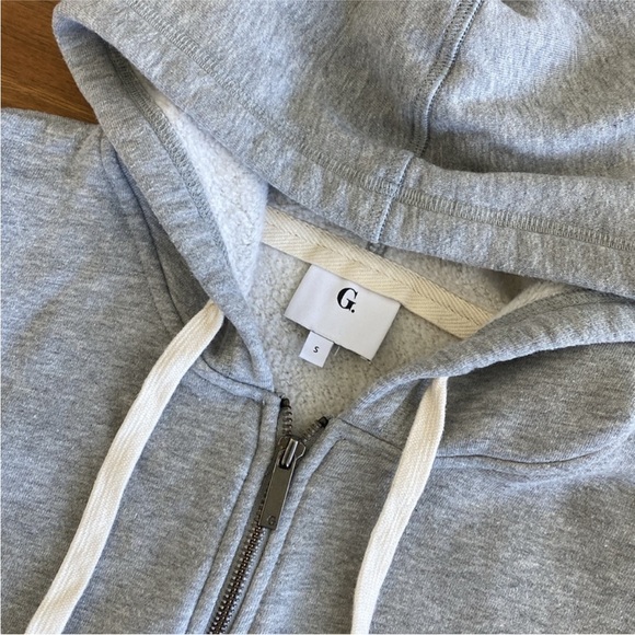 G. The Label by Goop Puff Sleeve Zip Hoodie Size Small - Picture 2 of 7